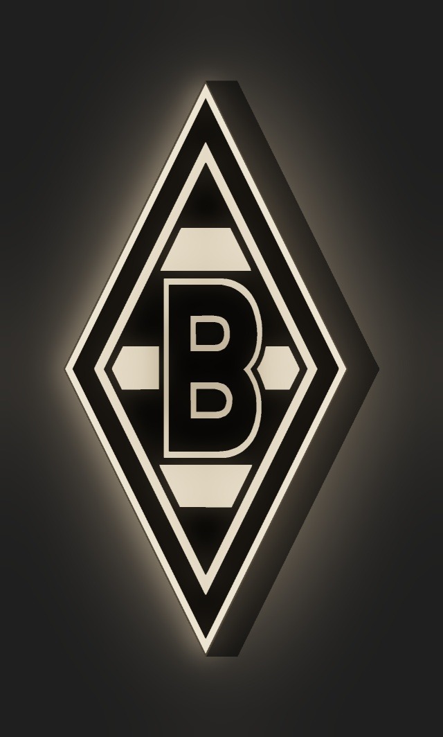 Borussia Mönchengladbach LED-Leuchtschild leuchtend