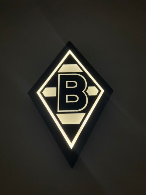 LED-Leuchtschild Borussia Mönchengladbach in Größe XL