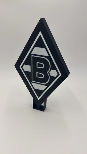 Gladbach Leuchtschild mit Standfuß auf Regal