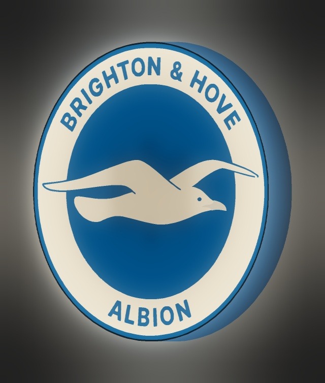 Brighton & Hove Albion LED-Leuchtschild leuchtend