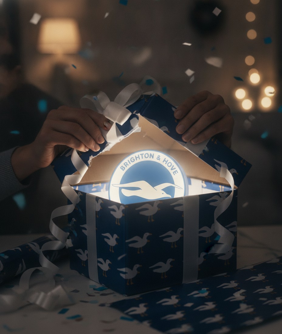 Brighton & Hove Albion LED-Leuchtschild Wanddeko Fandeko Geschenk - Mockup