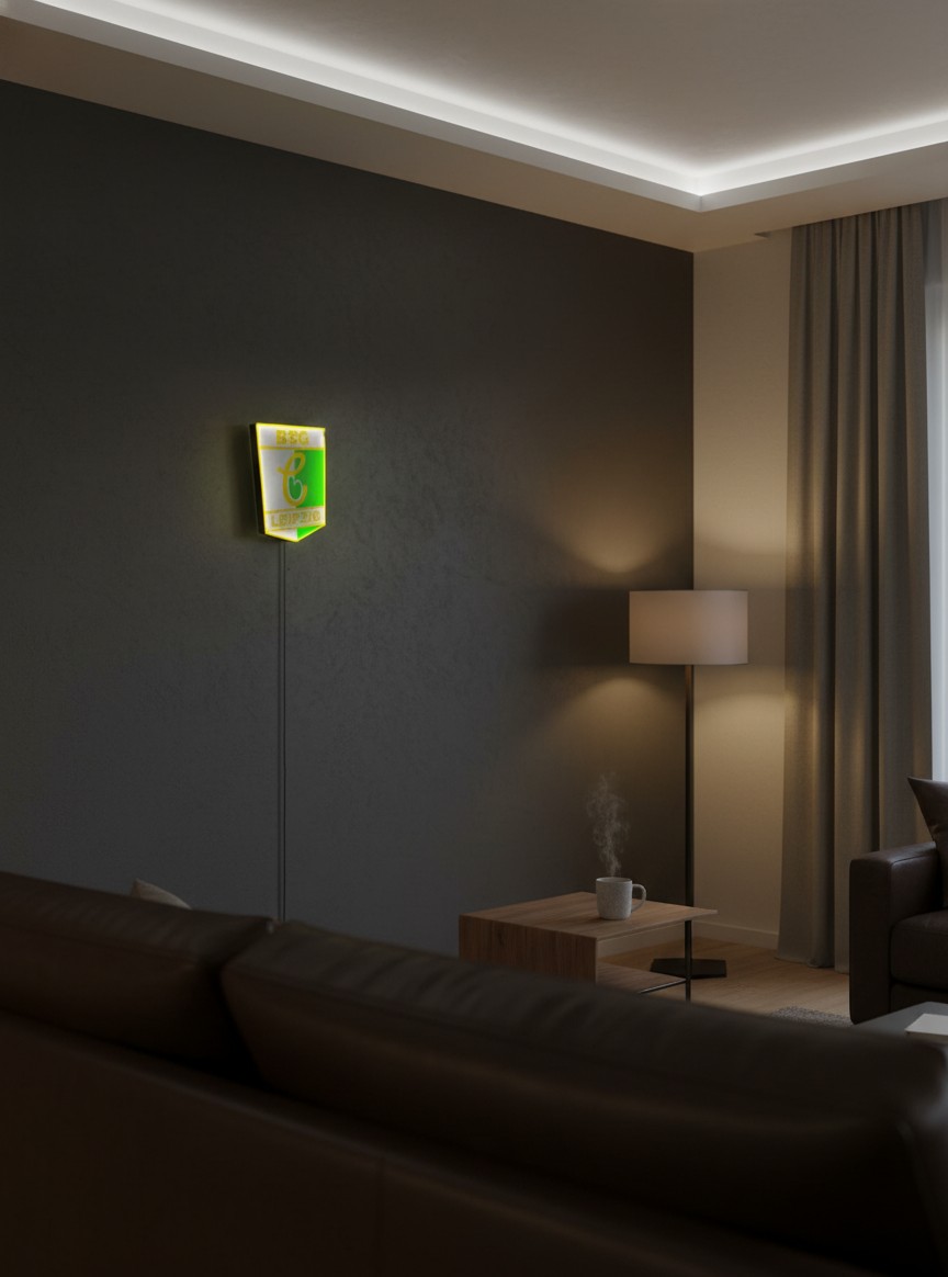 BSG Chemie Leipzig LED-Leuchtschild Wanddeko - Mockup