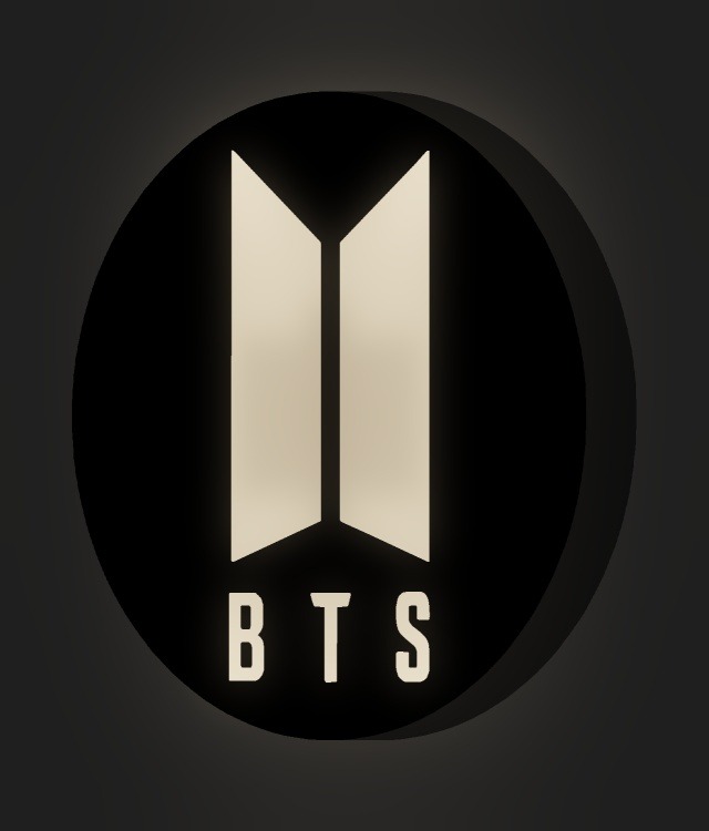 BTS LED-Leuchtschild leuchtend