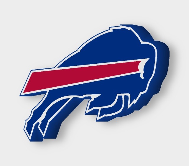 Buffalo Bills LED-Leuchtschild ausgeschaltet