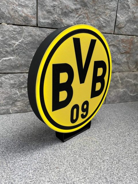 BVB 09 LED Lampe mit Borussia Dortmund Logo leuchtend