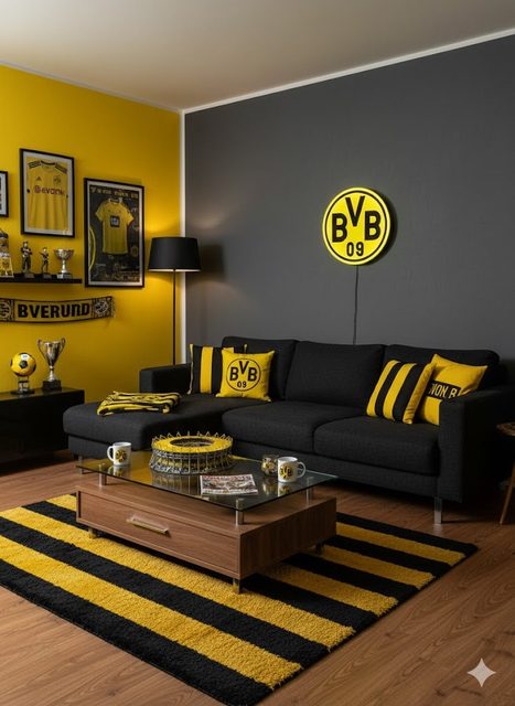 Borussia Dortmund LED Schild in zwei Größen mit Standfuß