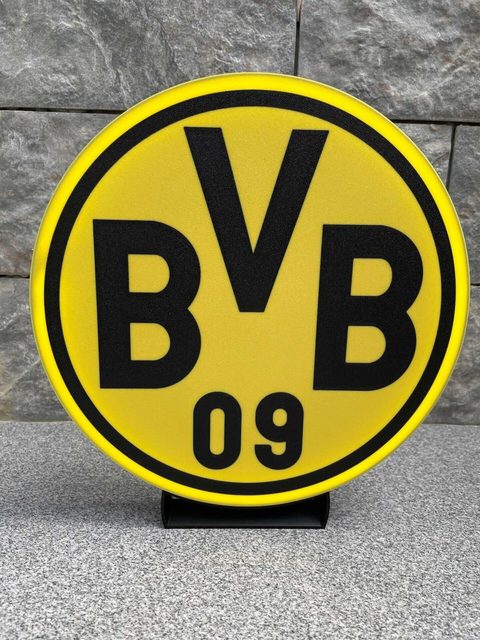 BVB LED Leuchtschild Detail Ansicht mit USB-Kabel