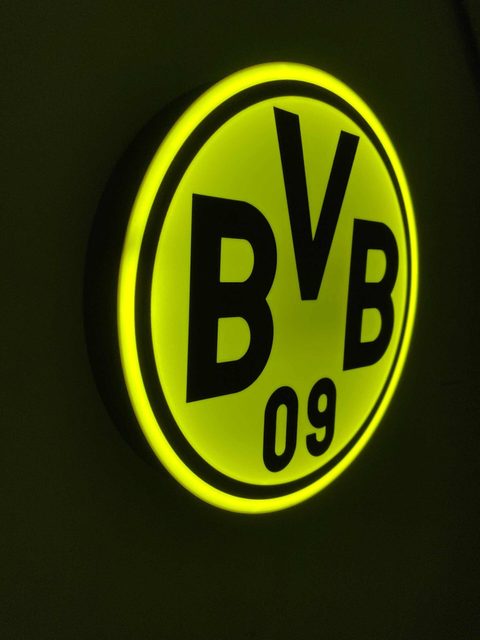 BVB LED Lampe Fanzimmer Dekoration mit Standfuß