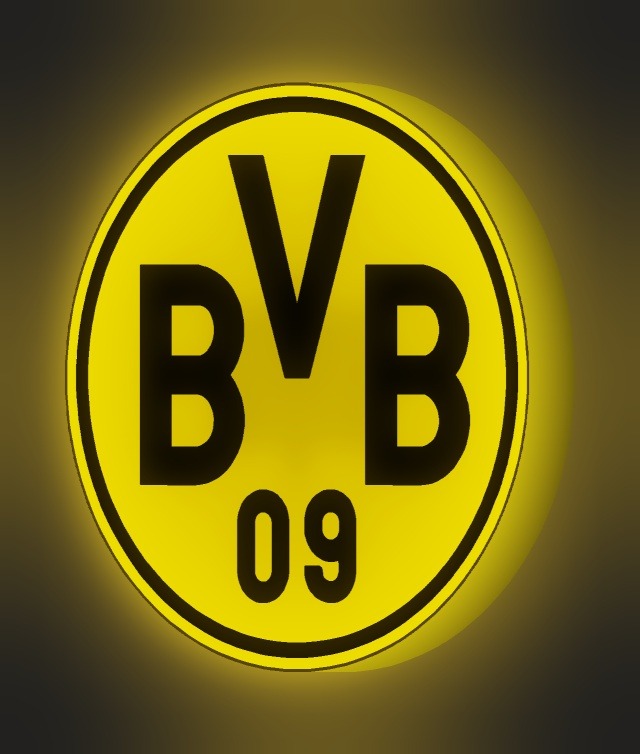 BVB 09 Borussia Dortmund LED-Leuchtschild leuchtend