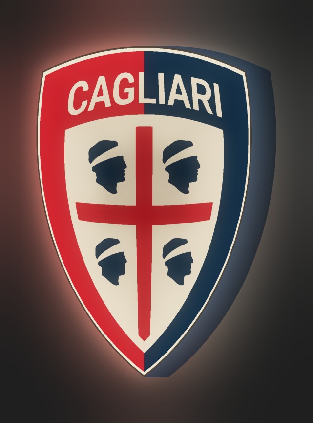 Cagliari Calcio LED-Leuchtschild leuchtend