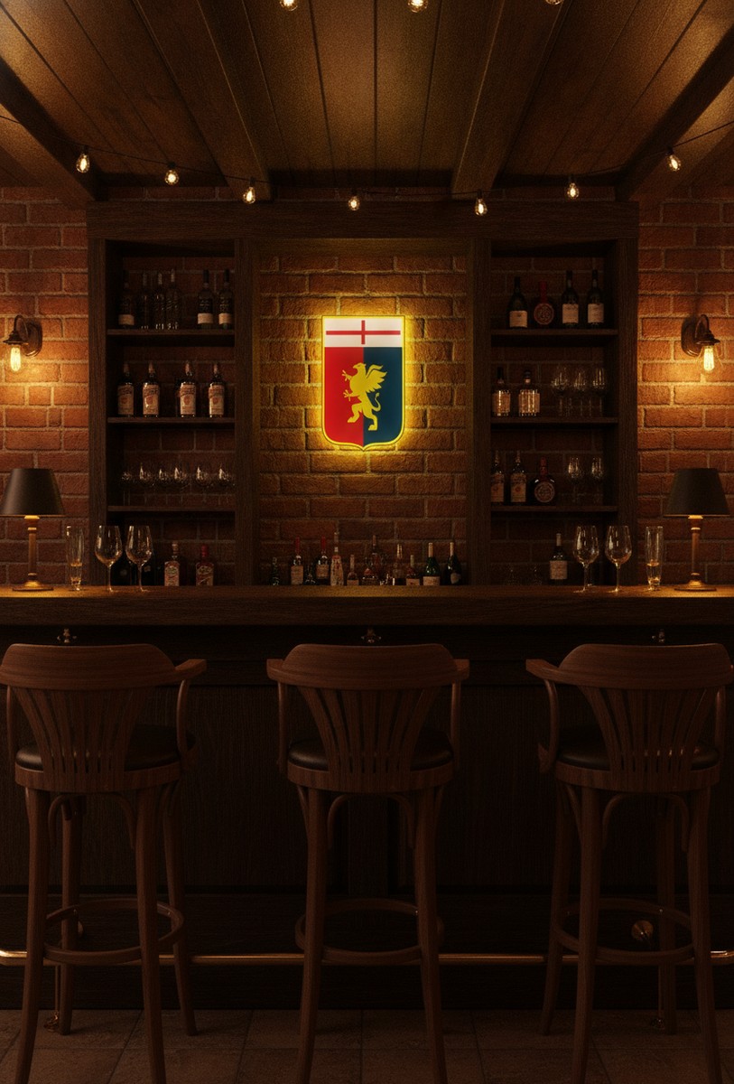 CFC Genua LED-Leuchtschild Wanddeko Fandeko Geschenk - Mockup