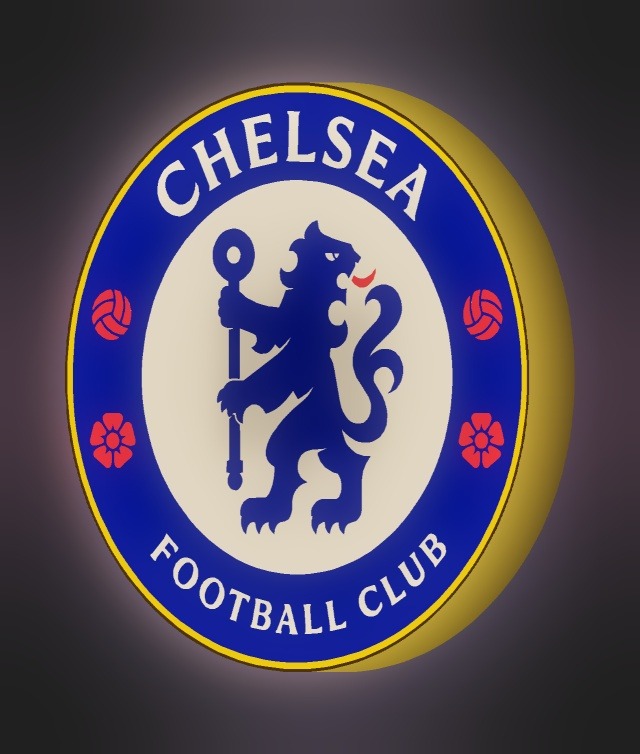 Chelsea FC LED-Leuchtschild leuchtend