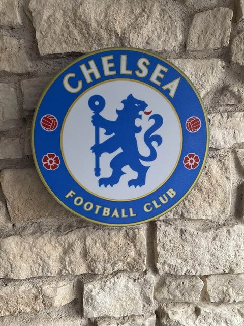 Chelsea FC LED-Lampe im Einsatz als Fanartikel Deko
