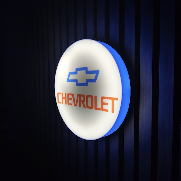 Chevrolet LED-Leuchtschild Wanddeko Autodeko Geschenk