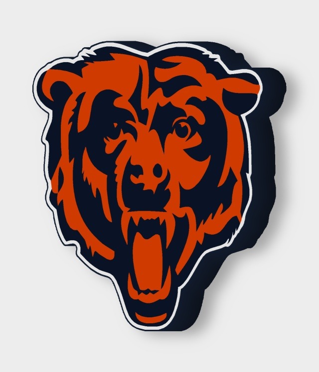 Chicago Bears LED-Leuchtschild ausgeschaltet