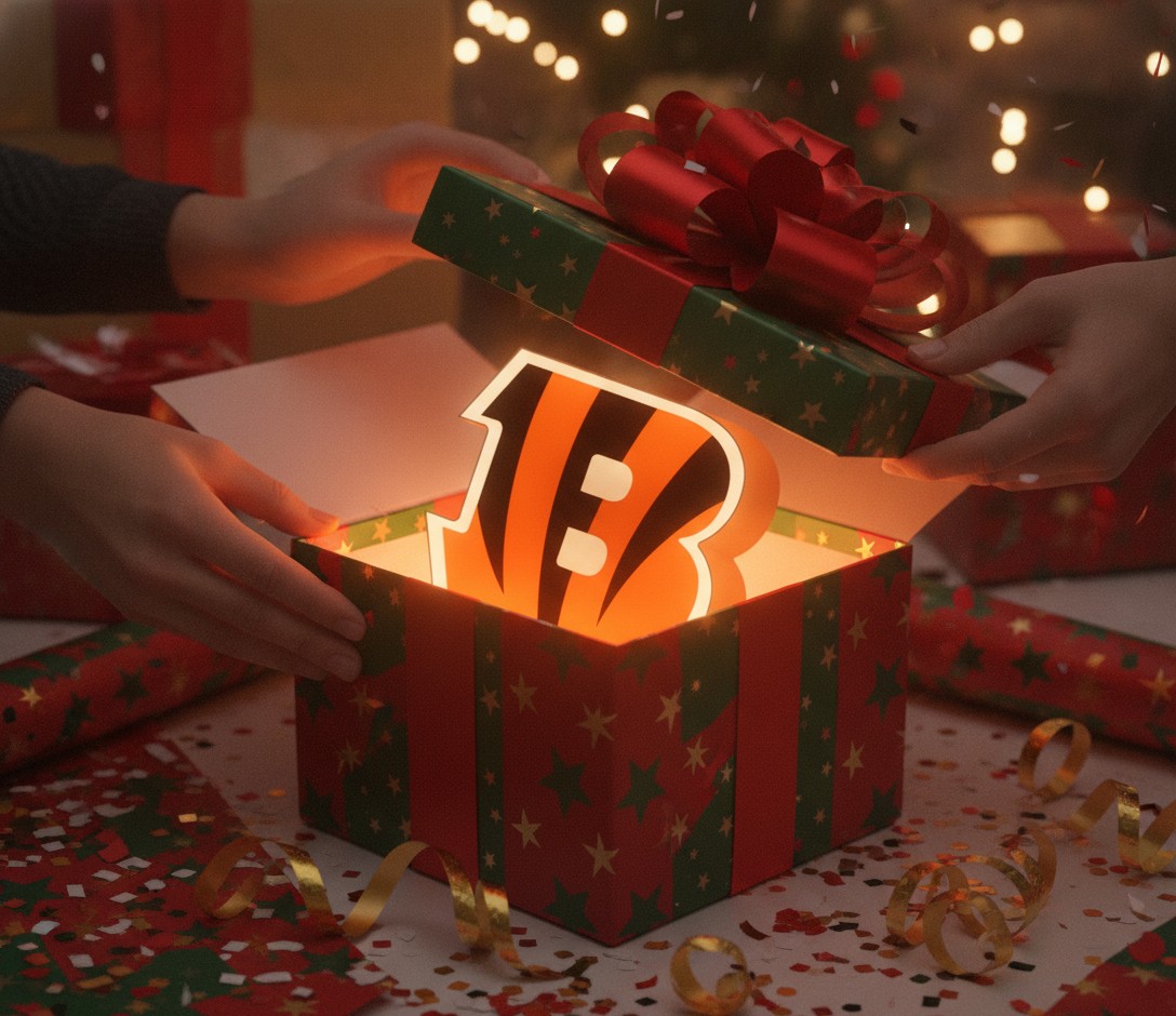 Cincinnati Bengals LED-Leuchtschild Wanddeko Fandeko Geschenk - Mockup