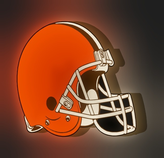 Cleveland Browns LED-Leuchtschild leuchtend