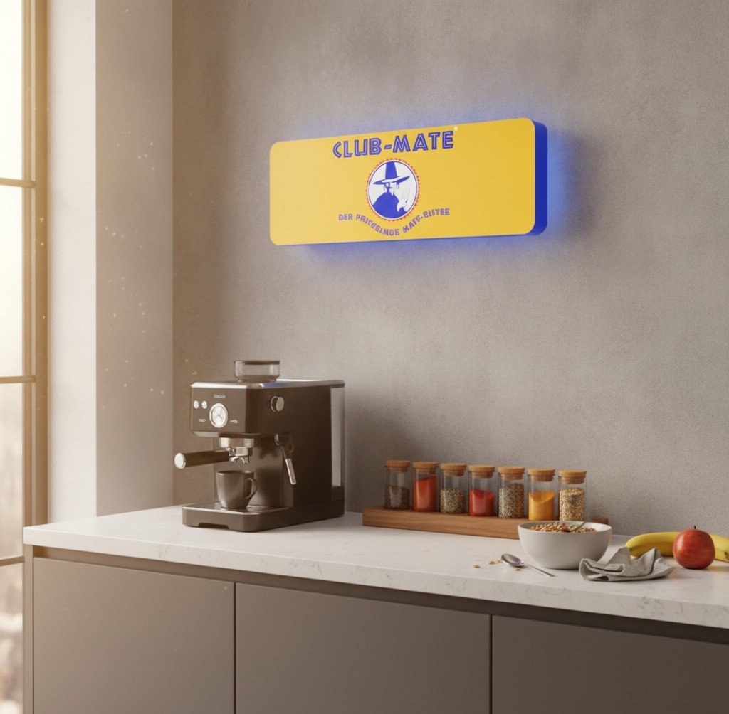 Club Mate Eistee LED-Leuchte - Mockup
