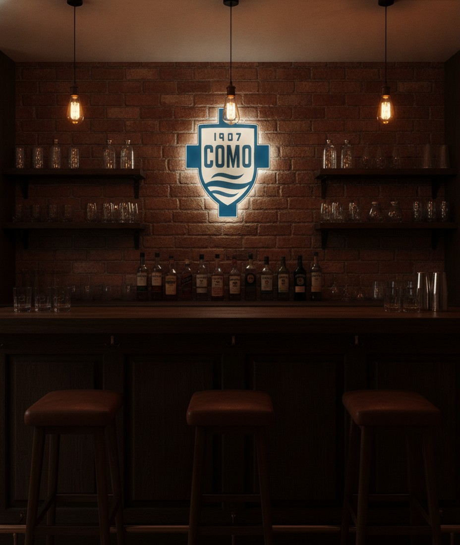 Como 1907 LED-Leuchtschild Wanddeko Fandeko Geschenk - Mockup