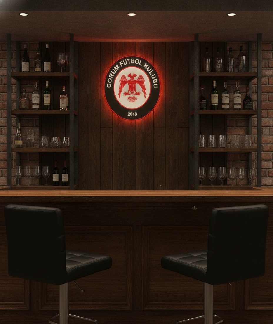 Çorum FK LED-Leuchtschild Wanddeko Fandeko Geschenk - Mockup