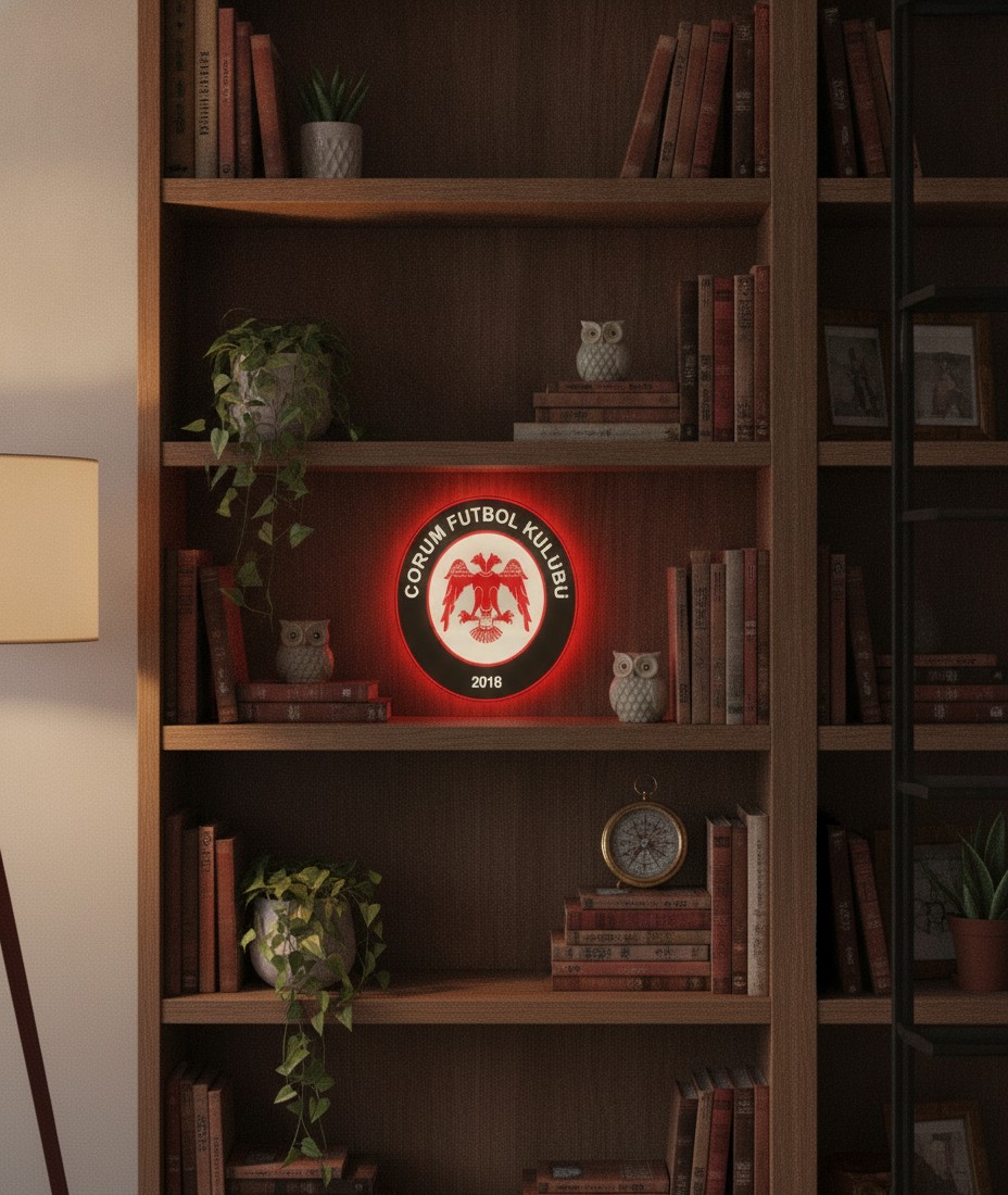 Çorum FK LED-Leuchtschild Wanddeko Fandeko Geschenk - Mockup