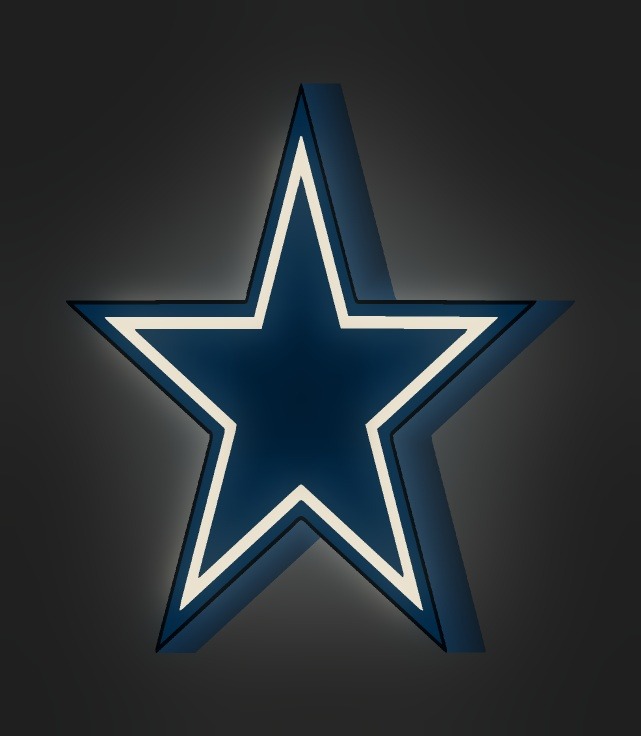 Dallas Cowboys LED-Leuchtschild leuchtend