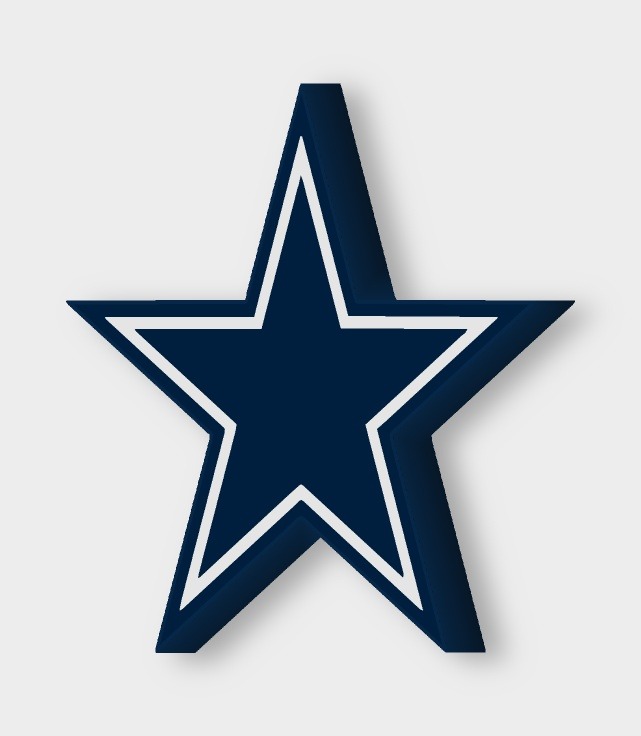 Dallas Cowboys LED-Leuchtschild ausgeschaltet