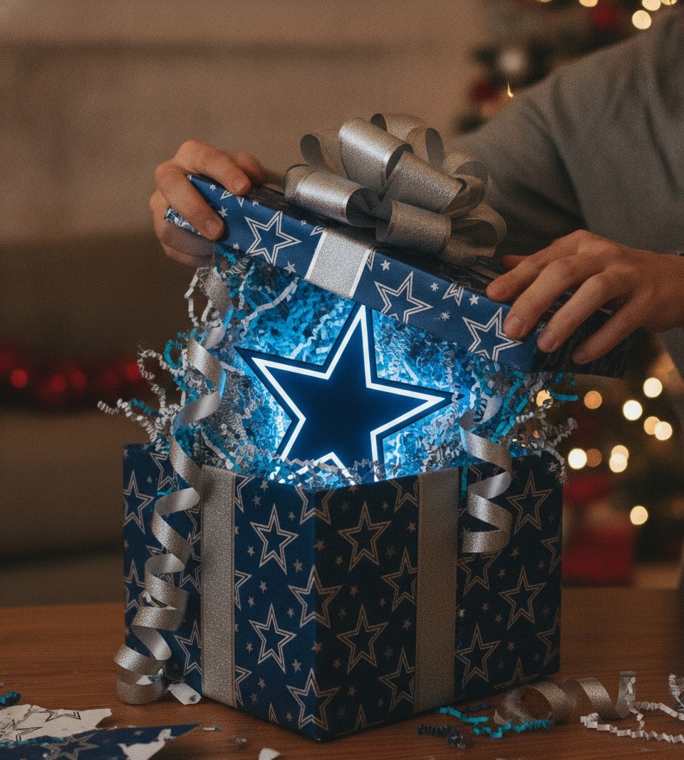Dallas Cowboys LED-Leuchtschild Wanddeko Fandeko Geschenk - Mockup