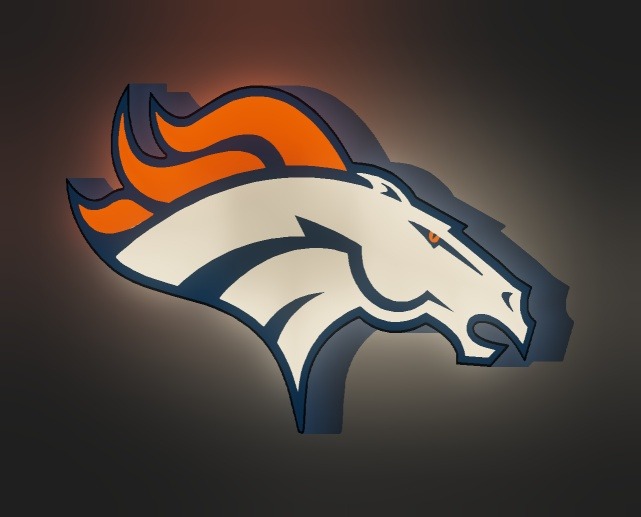 Denver Broncos LED-Leuchtschild leuchtend