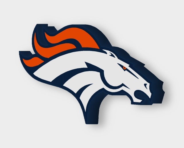 Denver Broncos LED-Leuchtschild ausgeschaltet