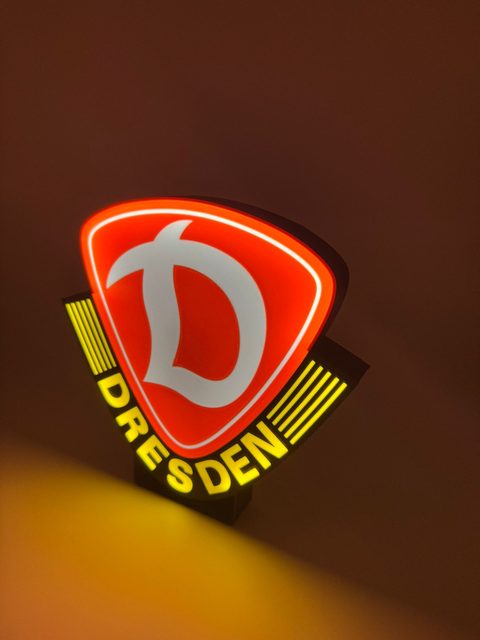 Dynamo Dresden Fan Geschenk LED-Schild leuchtend