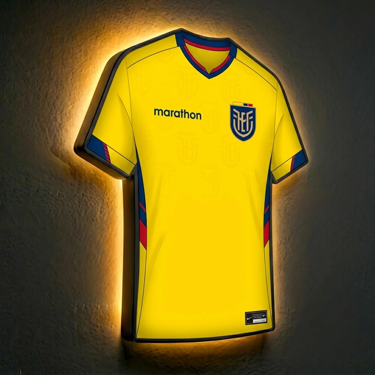 Ecuador WM 2026 LED-Trikot-Lampe (personalisiert mit Wunschname + Nummer)