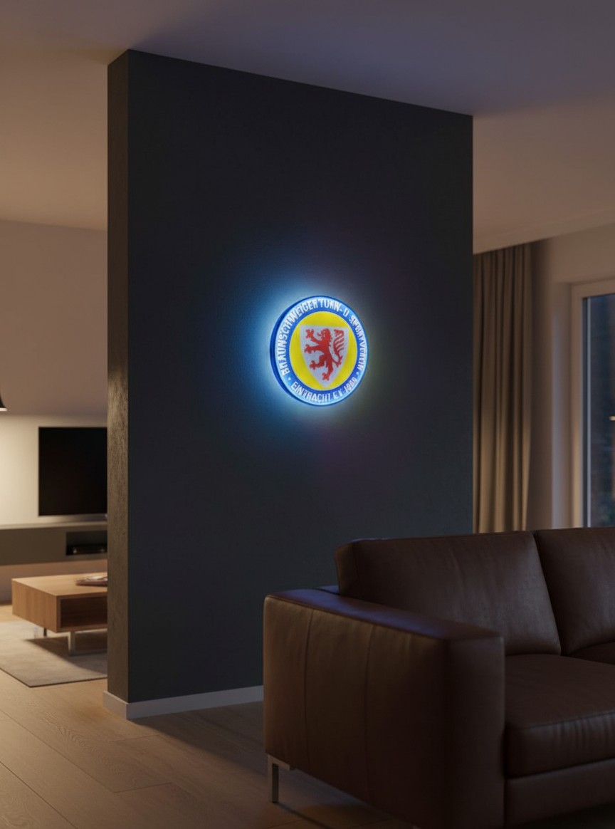 Eintracht Braunschweig LED-Leuchtschild - Mockup