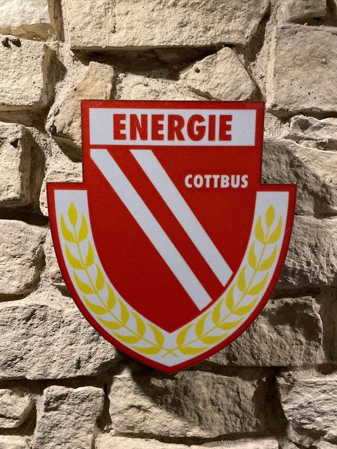 Energie Cottbus LED-Leuchtschild Fandeko im Fanraum