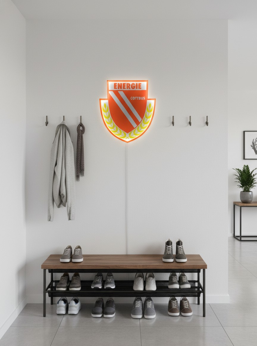 Energie Cottbus LED-Leuchtschild Fandeko Geschenk - Mockup
