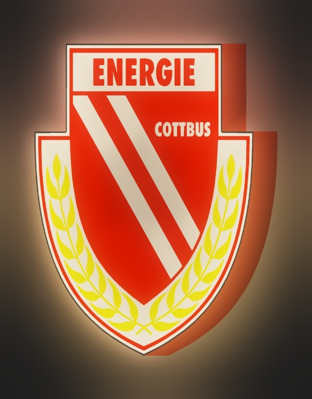 Energie Cottbus LED-Leuchtschild leuchtend