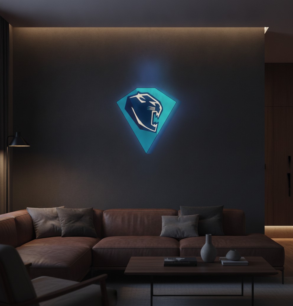 ERC Ingolstadt LED-Leuchtschild Wanddeko Fandeko Geschenk - Mockup