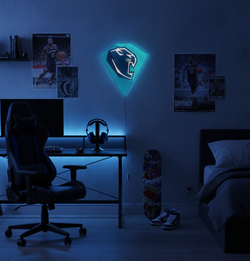 ERC Ingolstadt LED-Leuchtschild Wanddeko Fandeko Geschenk - Mockup