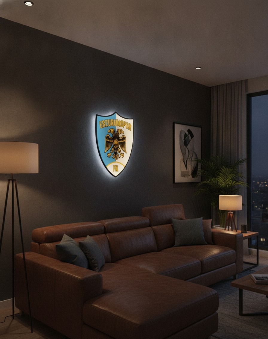 Erzurumspor LED-Leuchtschild Wanddeko Fandeko Geschenk - Mockup