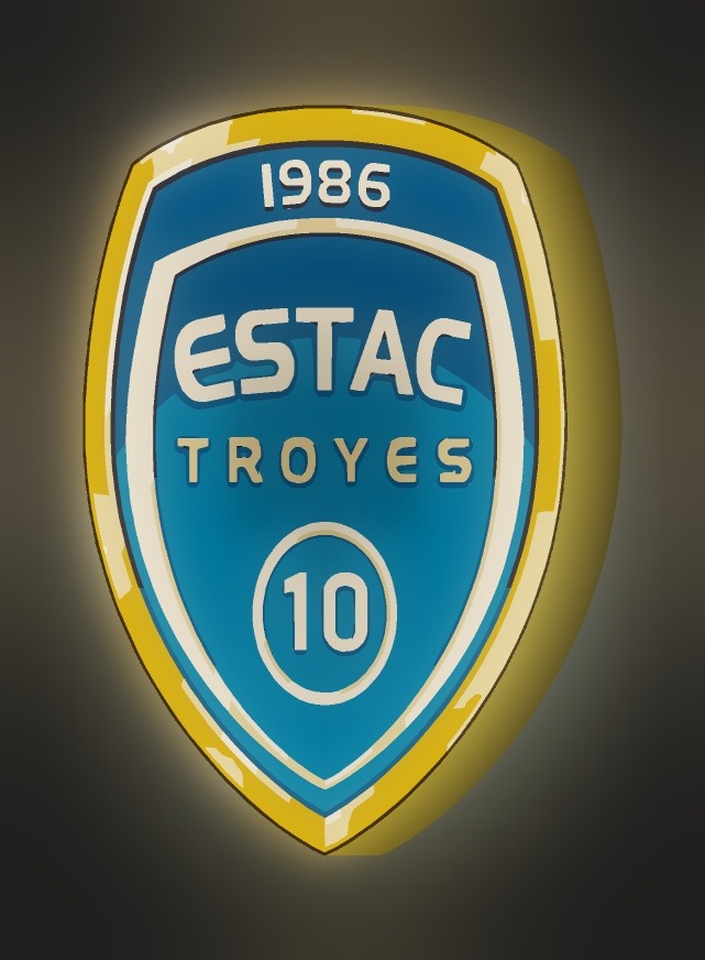 ES Troyes AC LED-Leuchtschild leuchtend