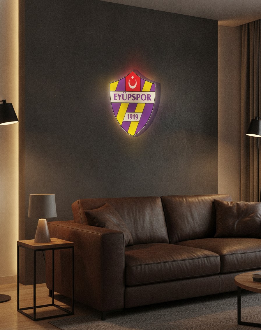 Eyüpspor LED-Leuchtschild Wanddeko Fandeko Geschenk - Mockup