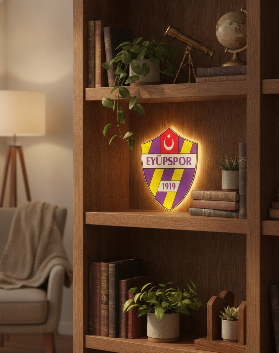 Eyüpspor LED-Leuchtschild Wanddeko Fandeko Geschenk - Mockup