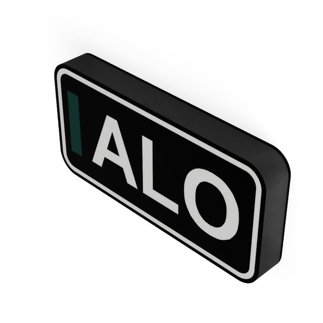 F1 Fahrer ALO LED-Leuchtschild Wanddeko Autodeko Geschenk