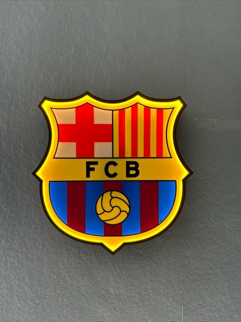 Barcelona LED Leuchtschild in Mittel 24cm mit Standfuß