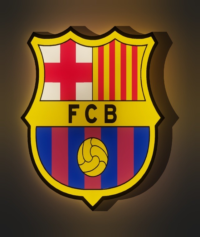 FC Barcelona LED-Leuchtschild leuchtend