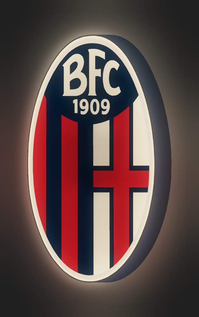 FC Bologna LED-Leuchtschild leuchtend