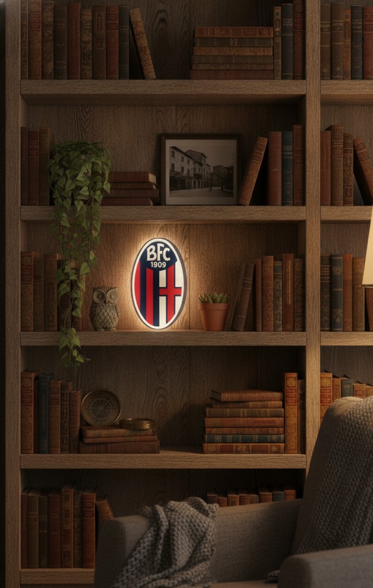 FC Bologna LED-Leuchtschild Wanddeko Fandeko Geschenk - Mockup