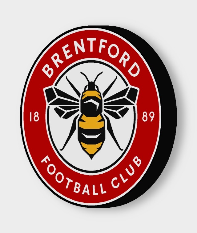 FC Brentford LED-Leuchtschild ausgeschaltet