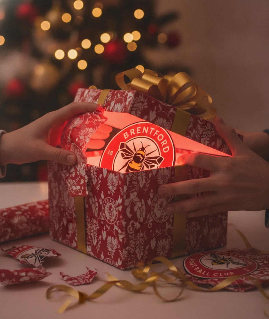 FC Brentford LED-Leuchtschild Wanddeko Fandeko Geschenk - Mockup