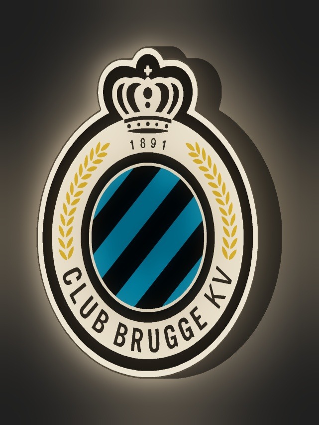 FC Brügge LED-Leuchtschild leuchtend